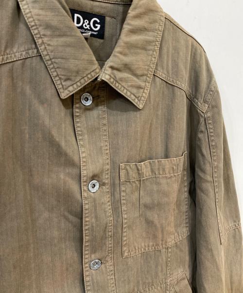 DOLCE & GABBANA（ドルチェ＆ガッバーナ）DOLCE & GABBANA (ドルチェ＆ガッバーナ) メタルボタン シャツジャケット オリーブ サイズ: 32/46の古着・服飾アイテム