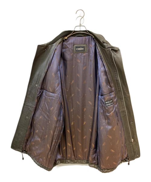 CHRIST（キリスト）CHRIST (キリスト) レザーコート ブラウン サイズ:48の古着・服飾アイテム