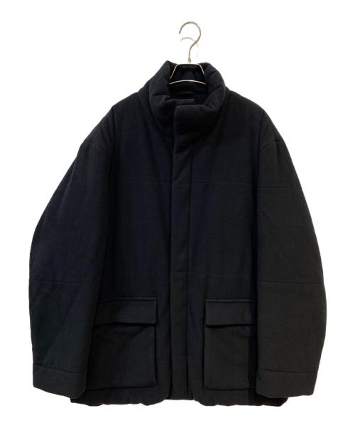 HUGO BOSS（ヒューゴ ボス）HUGO BOSS (ヒューゴ ボス) カシミヤ混 スタンドカラー ジップアップジャケット ブラック サイズ:50の古着・服飾アイテム