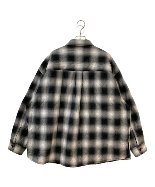 COOTIE PRODUCTIONS（クーティープロダクツ）COOTIE PRODUCTIONS (クーティープロダクツ) Ombre Check Quilting CPO Jacket ブラック サイズ:Lの古着・服飾アイテム