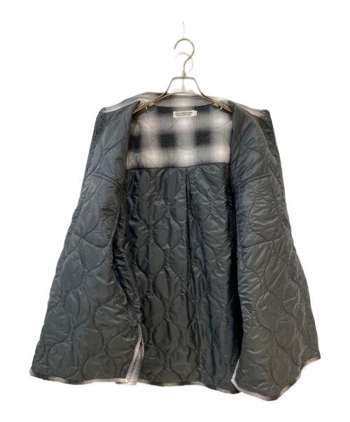 COOTIE PRODUCTIONS（クーティープロダクツ）COOTIE PRODUCTIONS (クーティープロダクツ) Ombre Check Quilting CPO Jacket ブラック サイズ:Lの古着・服飾アイテム