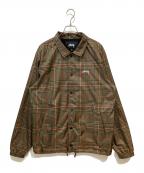 stussyステューシー）の古着「PLAID COACH JACKET」｜ブラウン