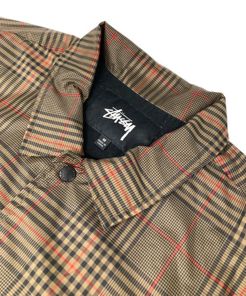 stussy（ステューシー）stussy (ステューシー) PLAID COACH JACKET ブラウン サイズ:Mの古着・服飾アイテム