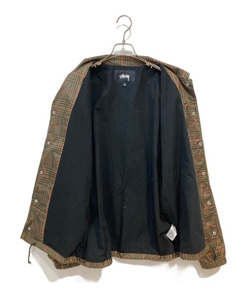stussy（ステューシー）stussy (ステューシー) PLAID COACH JACKET ブラウン サイズ:Mの古着・服飾アイテム