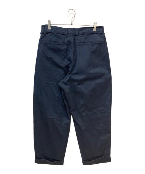 CAHLUMN（カウラム）CAHLUMN (カウラム) Extra Long Staple Organic Cotton 2 Tuck Chino Pant ネイビー サイズ:Lの古着・服飾アイテム