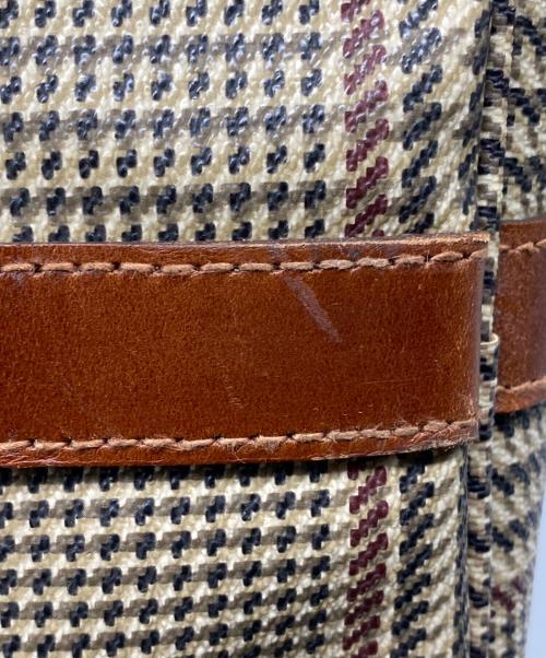 POLO RALPH LAUREN（ポロ・ラルフローレン）POLO RALPH LAUREN (ポロ・ラルフローレン) 千鳥格子柄 2WAYボストンバッグ ブラウンの古着・服飾アイテム