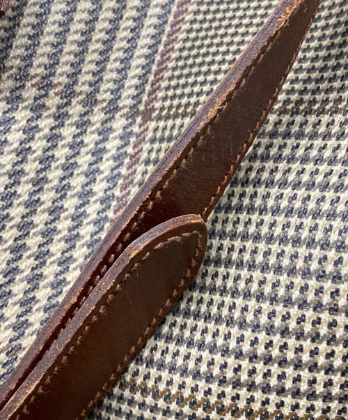 POLO RALPH LAUREN（ポロ・ラルフローレン）POLO RALPH LAUREN (ポロ・ラルフローレン) 千鳥格子柄 2WAYボストンバッグ ブラウンの古着・服飾アイテム