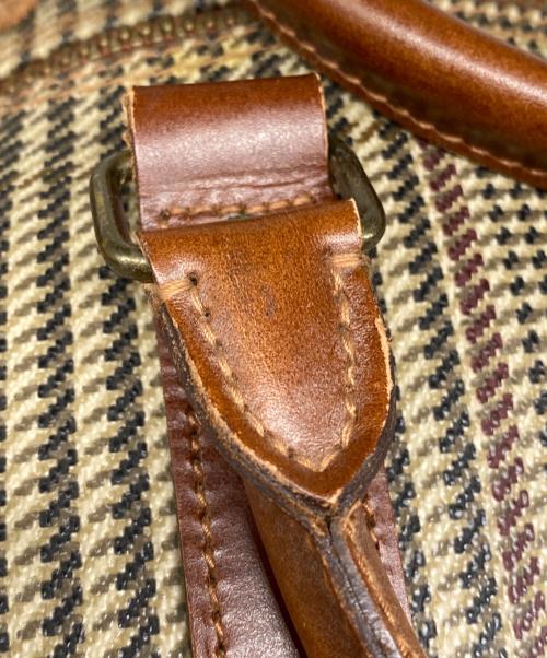 POLO RALPH LAUREN（ポロ・ラルフローレン）POLO RALPH LAUREN (ポロ・ラルフローレン) 千鳥格子柄 2WAYボストンバッグ ブラウンの古着・服飾アイテム