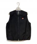 DANTONダントン）の古着「COLLARLESS ZIP VEST」｜ブラック