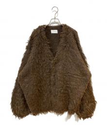 soerte（ソエルテ）の古着「SUPER VOLUME SHAGGY KNIT CARDIGAN」｜ブラウン