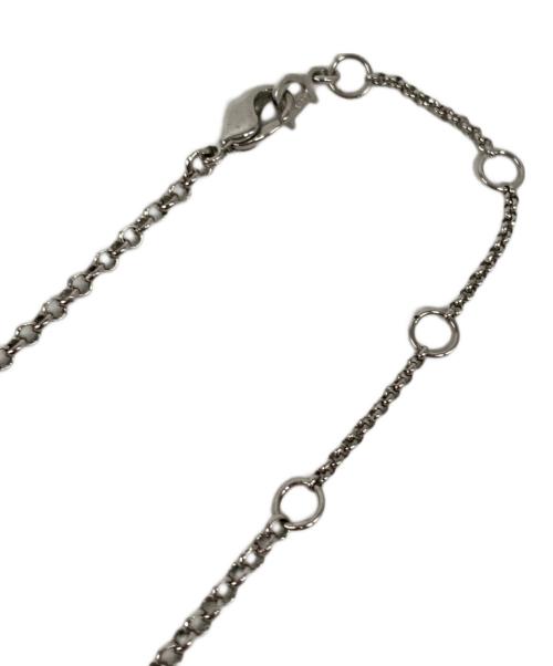 Christian Dior（クリスチャン ディオール）Christian Dior (クリスチャン ディオール) ラインストーン ロゴネックレス シルバーの古着・服飾アイテム