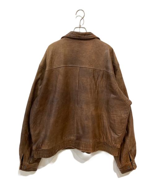 Aeropostale（エアロポステール）Aeropostale (エアロポステール) レザージャケット ブラウン サイズ:48の古着・服飾アイテム