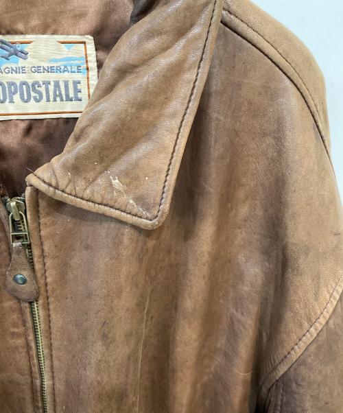 Aeropostale（エアロポステール）Aeropostale (エアロポステール) レザージャケット ブラウン サイズ:48の古着・服飾アイテム
