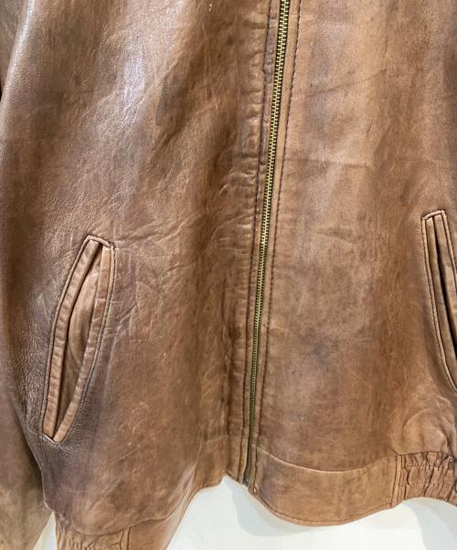 Aeropostale（エアロポステール）Aeropostale (エアロポステール) レザージャケット ブラウン サイズ:48の古着・服飾アイテム