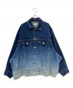 beautiful peopleビューティフルピープル）の古着「double-end selvedge bleach denim blouson」｜インディゴ