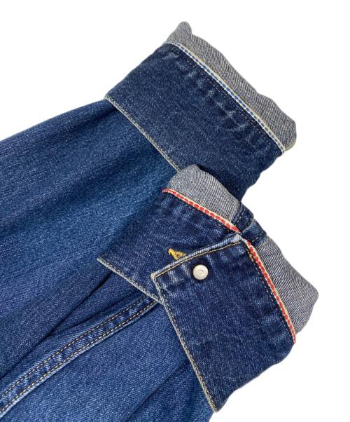 beautiful people（ビューティフルピープル）beautiful people (ビューティフルピープル) double-end selvedge bleach denim blouson インディゴ サイズ:40の古着・服飾アイテム