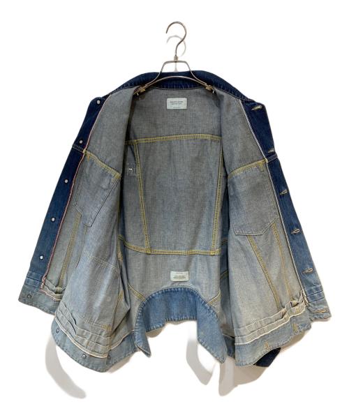 beautiful people（ビューティフルピープル）beautiful people (ビューティフルピープル) double-end selvedge bleach denim blouson インディゴ サイズ:40の古着・服飾アイテム