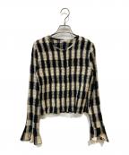 CLANEクラネ）の古着「SHIRRING DESIGN BLOUSE」｜ブラック