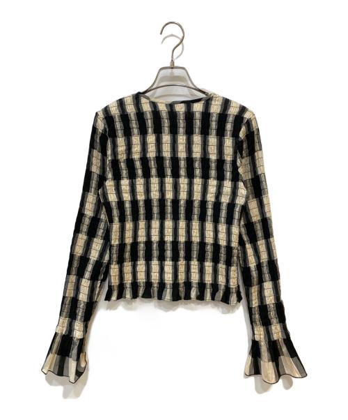 CLANE（クラネ）CLANE (クラネ) SHIRRING DESIGN BLOUSE ブラック サイズ:2の古着・服飾アイテム