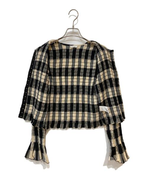 CLANE（クラネ）CLANE (クラネ) SHIRRING DESIGN BLOUSE ブラック サイズ:2の古着・服飾アイテム