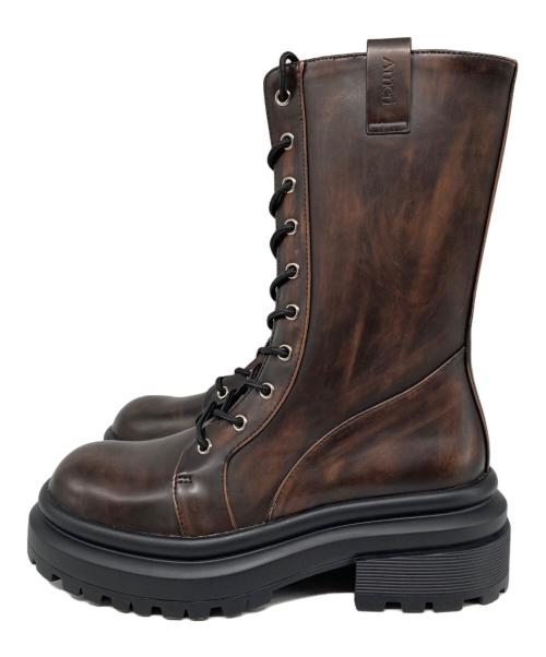 Ameri（アメリ）AMERI (アメリ) LACE UP TANK SOLE BOOTS ブラウン サイズ:Mの古着・服飾アイテム