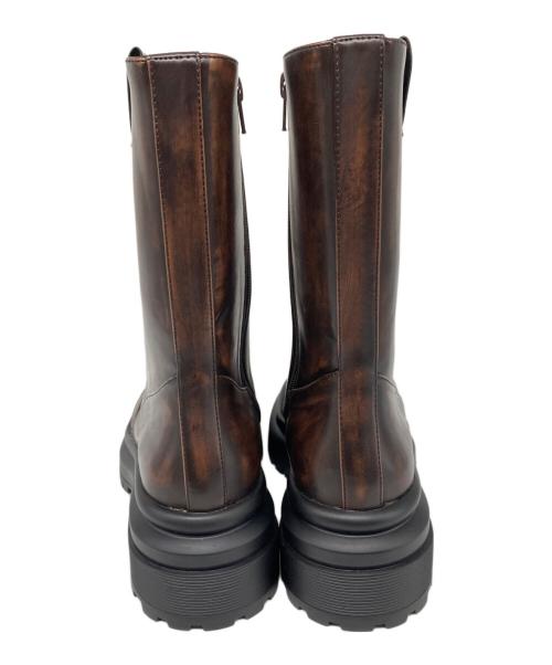 Ameri（アメリ）AMERI (アメリ) LACE UP TANK SOLE BOOTS ブラウン サイズ:Mの古着・服飾アイテム