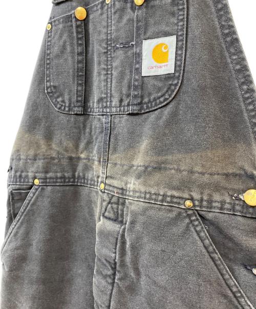 CarHartt（カーハート）CarHartt (カーハート) キルト裏地 ダックビブ オーバーオール ブラック サイズ:W34×L34の古着・服飾アイテム