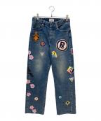 TANAKAタナカ）の古着「STRAIGHT JEAN TROUSERS」｜インディゴ