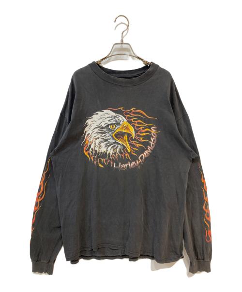 HARLEY-DAVIDSON（ハーレーダビッドソン）HARLEY-DAVIDSON (ハーレーダビッドソン) 両面プリントカットソー ブラック サイズ:XLの古着・服飾アイテム