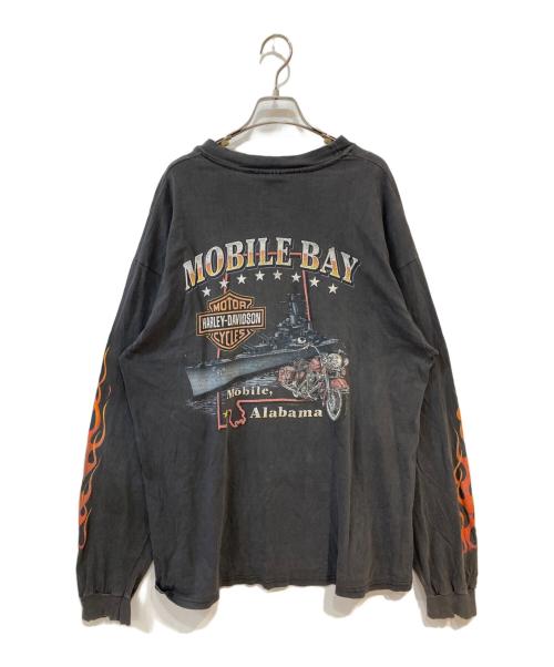 HARLEY-DAVIDSON（ハーレーダビッドソン）HARLEY-DAVIDSON (ハーレーダビッドソン) 両面プリントカットソー ブラック サイズ:XLの古着・服飾アイテム
