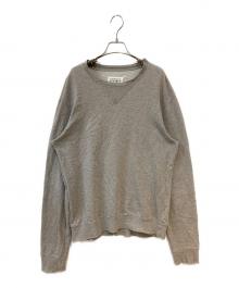 Maison Margiela（メゾンマルジェラ）の古着「エルボーパッチ スウェット」｜ライトグレー