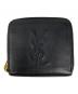 Yves Saint Laurent（イヴサンローラン）の古着「CHEVRETTE 2A シェブレッテ2A YSLロゴ ラウンドファスナーウォレット」｜ブラック