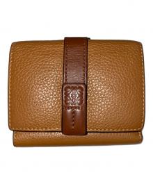 LOEWE（ロエベ）の古着「トライフォールドウォレット」｜ベージュ