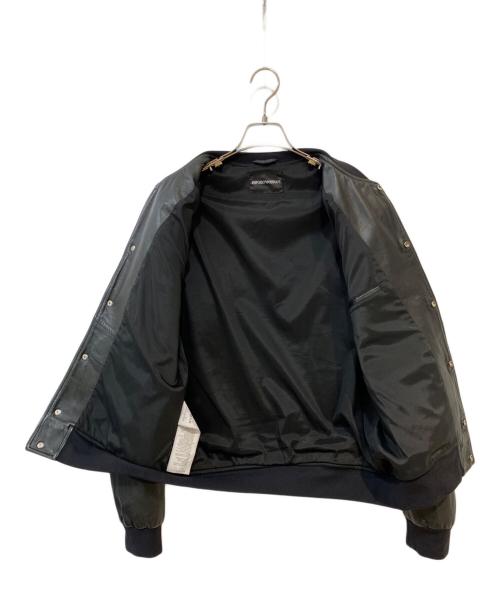 EMPORIO ARMANI（エンポリオ アルマーニ）EMPORIO ARMANI (エンポリオ アルマーニ) ラムレザージャケット ブラック サイズ:50の古着・服飾アイテム