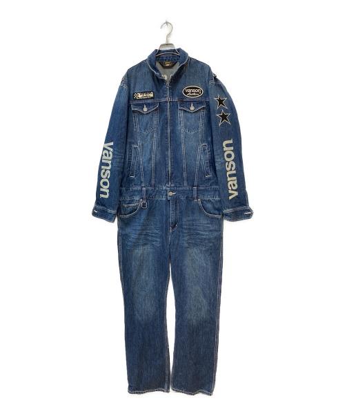 VANSON（バンソン）VANSON (バンソン) スター デニムオールインワン ブルー サイズ:XLの古着・服飾アイテム