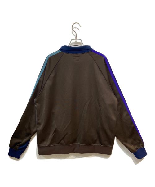 Needles（ニードルズ）Needles (ニードルズ) SSZ (エスエスズィー) Track Polo Neck Shirt ネイビー×ブラウン サイズ:Mの古着・服飾アイテム