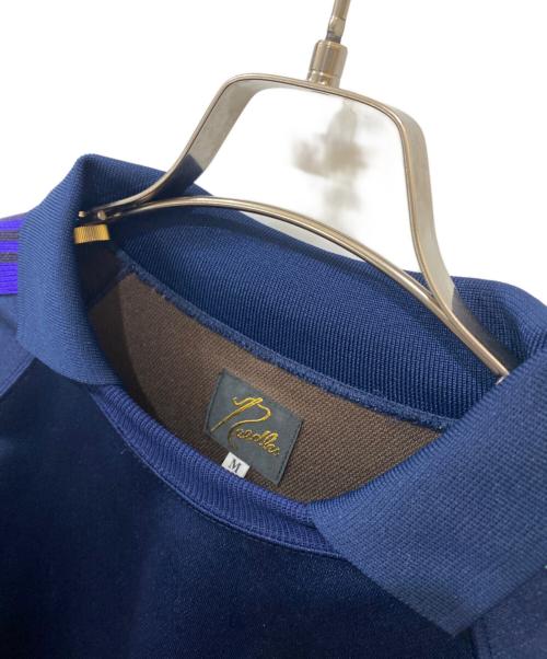 Needles（ニードルズ）Needles (ニードルズ) SSZ (エスエスズィー) Track Polo Neck Shirt ネイビー×ブラウン サイズ:Mの古着・服飾アイテム