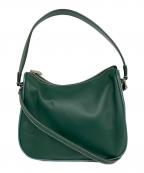 PAUL SMITHポールスミス）の古着「ロゴ2WAYレザーショルダーバッグ」｜グリーン