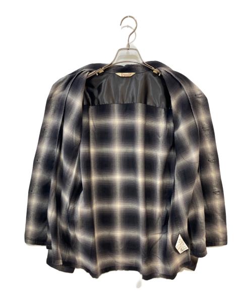 TOWN CRAFT（タウンクラフト）TOWN CRAFT (タウンクラフト) PENNEYS (ペニーズ) 復刻 オンブレチェックシャツ グレー サイズ:Mの古着・服飾アイテム