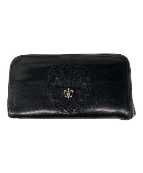 CHROME HEARTS（クロムハーツ）CHROME HEARTS (クロムハーツ) REC F ZIP フレアパッチ ジップウォレット ブラックの古着・服飾アイテム
