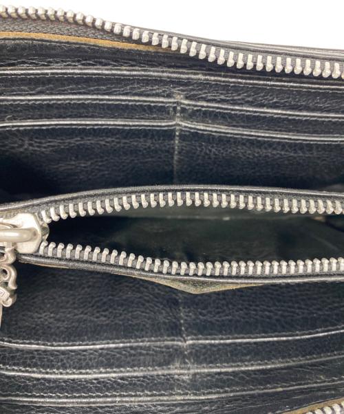 CHROME HEARTS（クロムハーツ）CHROME HEARTS (クロムハーツ) REC F ZIP フレアパッチ ジップウォレット ブラックの古着・服飾アイテム