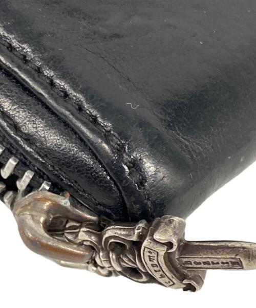 CHROME HEARTS（クロムハーツ）CHROME HEARTS (クロムハーツ) REC F ZIP フレアパッチ ジップウォレット ブラックの古着・服飾アイテム