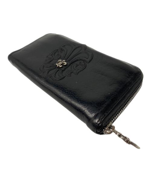 CHROME HEARTS（クロムハーツ）CHROME HEARTS (クロムハーツ) REC F ZIP フレアパッチ ジップウォレット ブラックの古着・服飾アイテム