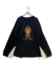 A BATHING APE（アベイシングエイプ）の古着「1ST CAMO MILO SHARK FZH LS TEE」｜ブラック