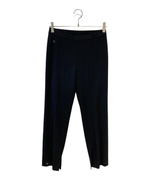 LEONARD FASHION（レオナールファッション）LEONARD FASHION (レオナールファッション) 裾ラインストーンスリットパンツ ブラック サイズ: 38の古着・服飾アイテム