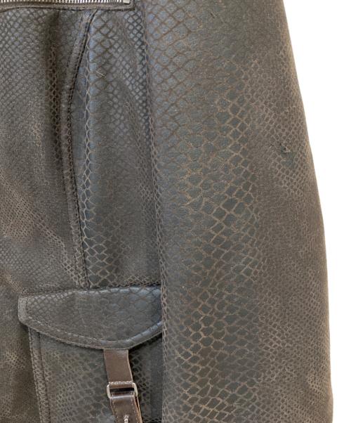 ARMANI COLLEZIONI（アルマーニ コレツィオーニ）ARMANI COLLEZIONI (アルマーニ コレツィオーニ) ファー付 Payton Patterned Jacket ブラウン サイズ:40の古着・服飾アイテム