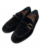Salvatore Ferragamoサルヴァトーレ フェラガモ）の古着「ALESSIO スウェード ビットローファー」｜ブラック