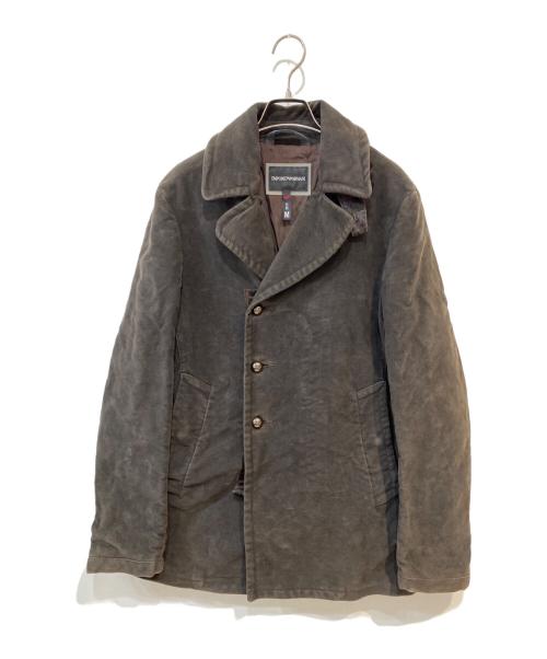 EMPORIO ARMANI（エンポリオ アルマーニ）EMPORIO ARMANI (エンポリオ アルマーニ) スウェードジャケット ダークブラウン サイズ:Mの古着・服飾アイテム