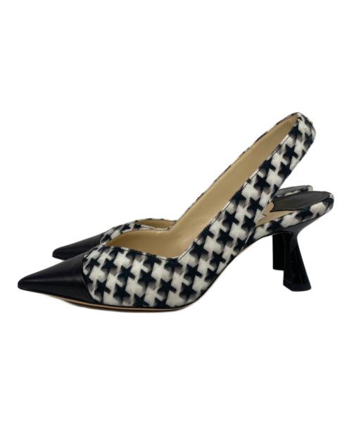 JIMMY CHOO（ジミーチュウ）JIMMY CHOO (ジミーチュウ) LIYA 65 スター柄 パンプス ホワイト×ブラック サイズ:36の古着・服飾アイテム