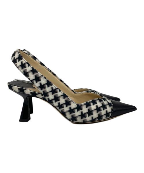 JIMMY CHOO（ジミーチュウ）JIMMY CHOO (ジミーチュウ) LIYA 65 スター柄 パンプス ホワイト×ブラック サイズ:36の古着・服飾アイテム